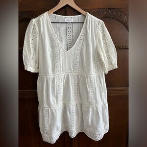 Velvet eyelet babydoll dress size medium